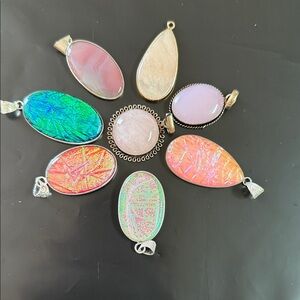 Colorful Gemstone Pendant set of 8.